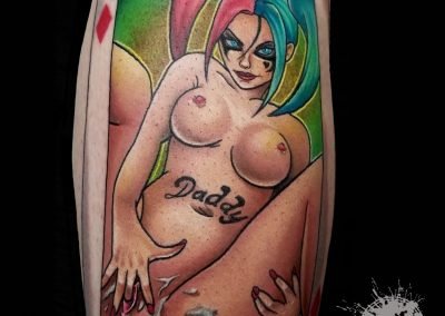 Sex card - Neo-traditional color tattoo - Killer Silver Tattoo Studio