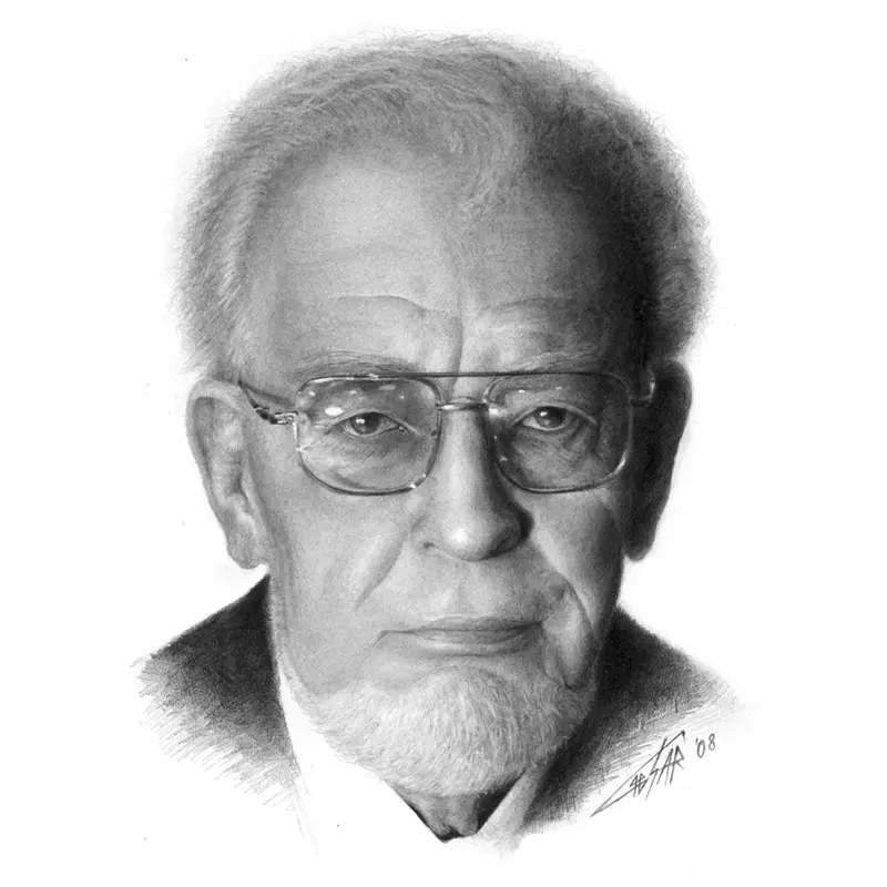 Graphite portrait drawing of an elderly man by Caesar, Killer Silver Tattoo Studio