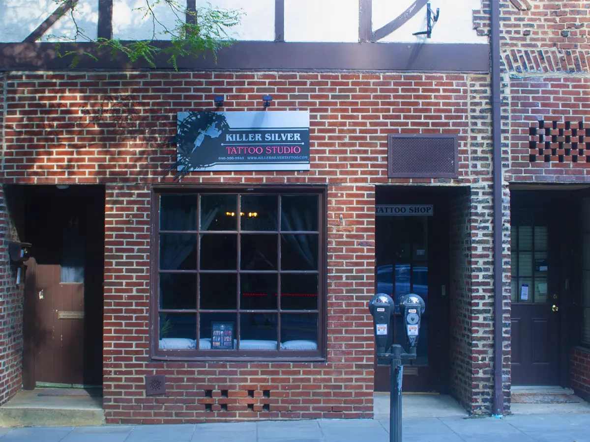 Killer Silver Tattoo Studio storefront exterior, versatile-style tattoo studio in Scarsdale NY