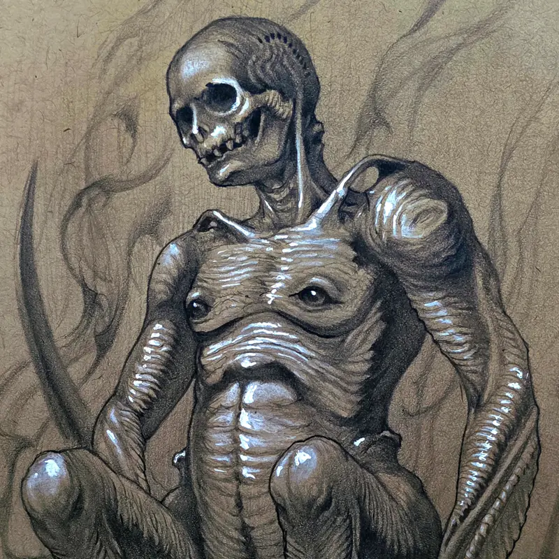 Philipus surreal creature drawing