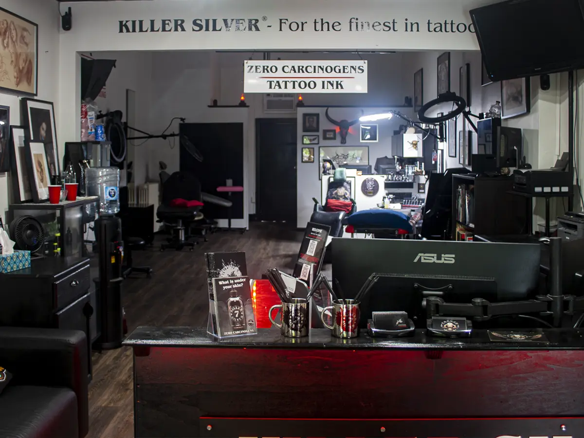 Killer Silver Tattoo Studio interior, Scarsdale, NY