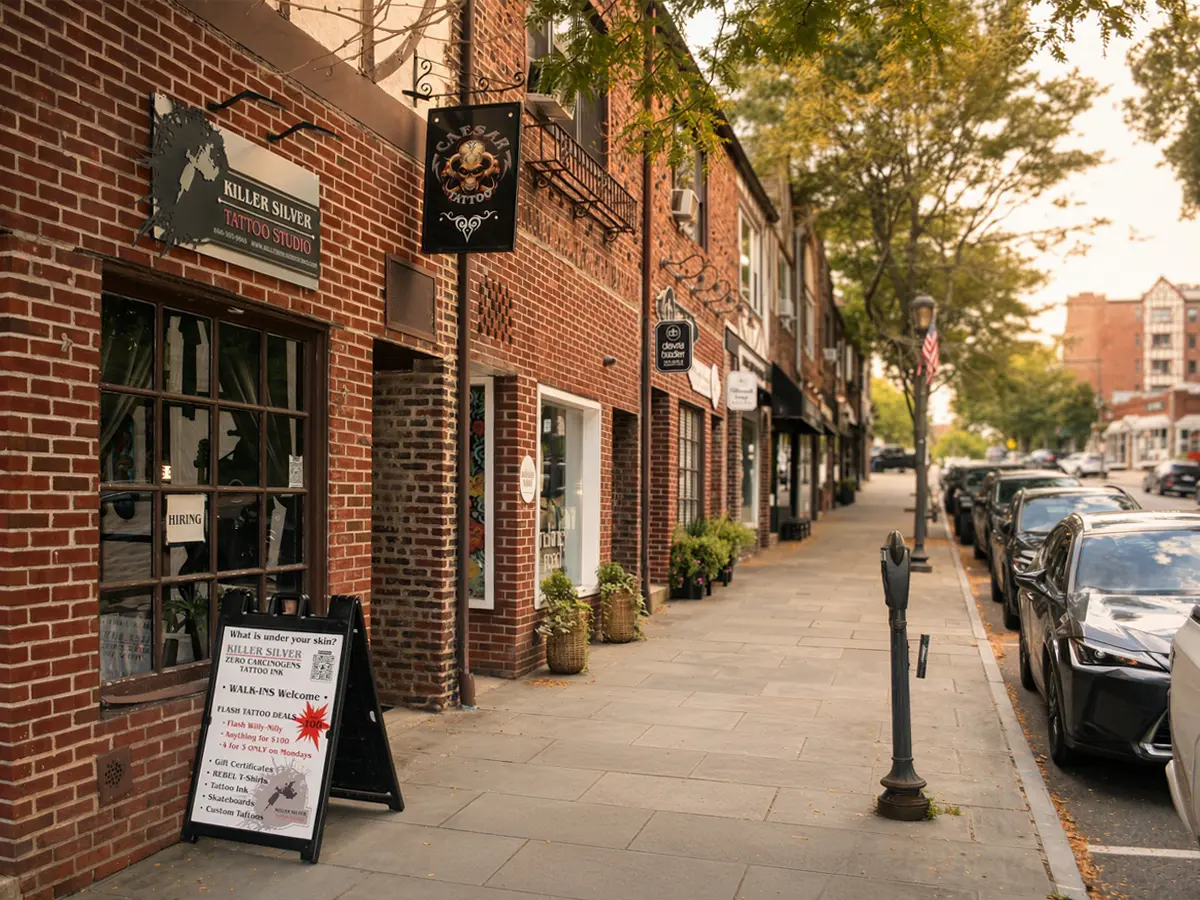 Killer Silver Tattoo Studio storefront, Scarsdale, NY